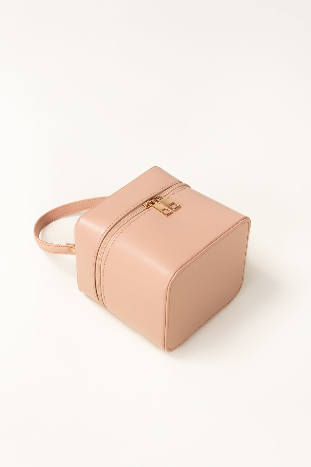 Pink Mini Bag | Faux Leather with Gold-Tone Hardware-Blanc Loom