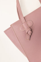 Purple Mini Bag | Textured Faux Leather with Adjustable Strap-Blanc Loom