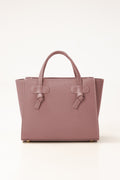 Purple Mini Bag | Textured Faux Leather with Adjustable Strap-Blanc Loom